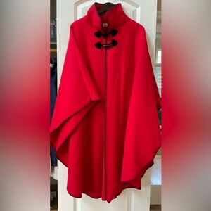 Betmar Red Fleece Cape